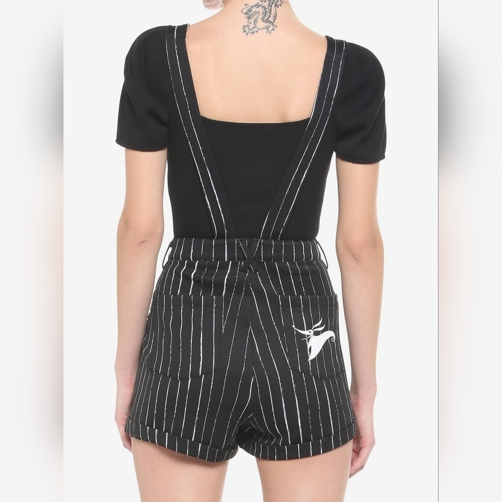Disney Nightmare Before Christmas Jack Pinstripe Shortalls XL - Picture 4 of 8